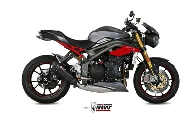 EXHAUST TERMINAL MIVV SOUND BLACK TRIUMPH SPEED TRIPLE 1050 RS 2016 2017 - Image 1 of 2