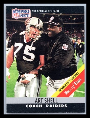 1990 Pro Set #161a Art Shell Los Angeles Raiders - Image 1 of 2