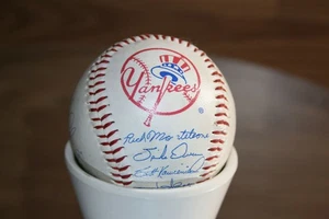 YANKEES TEAM SIGNED BASEBALL 1995 JOLLY RANCHER PROMO BALL EUC - Picture 1 of 8