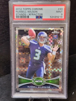 Tarjeta de novato 2012 Topps Chrome X-Fractor Rusell Wilson (RC) #40 - PSA 9 como nueva Foto 1 de 2