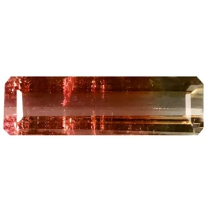 2.35 ct Octagon (15.12 x 4.48 mm) 100% Natural Brazil Bi-Color Tourmaline - Picture 1 of 2
