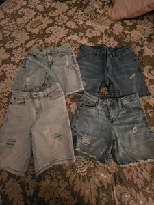 4 Pairs Girls Cat And Jack Shorts Size 10/12 - Picture 1 of 6