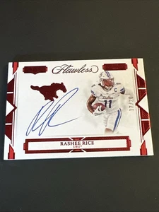 2023 Panini Flawless Collegiate Football Rashee Rice RC Auto /20 SMU - Picture 1 of 13