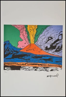 ANDY WARHOL * Vesuvius * 57 x 38 cm * signed lithograph * limited # 75/100 - Bild 1 von 4