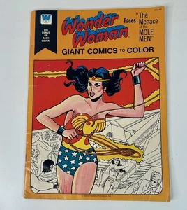 Vintage Wonder Woman Giant Coloring Book Whitman 47pgs Some pages are colored - Picture 1 of 9
