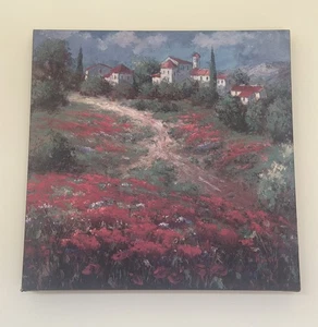 Peter Hulsey - Country Village Painting (Canvas 24x24) - Picture 1 of 8