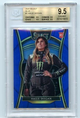 2020 PANINI CHRONICLES SELECT BLUE PRIZM HAILIE DEEGAN #1 BGS 9.5 ROOKIE /199 - Image 1 of 2