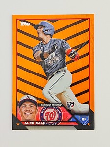 2023 Topps Update #US253 Alex Call RC Rookie Orange Halloween Foil Card