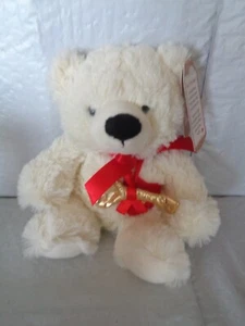 Neu mit Etikett - Ganz - Schlüssel zu meinem Herzen - Teddybär Plüsch - 9 Zoll - Bild 1 von 2