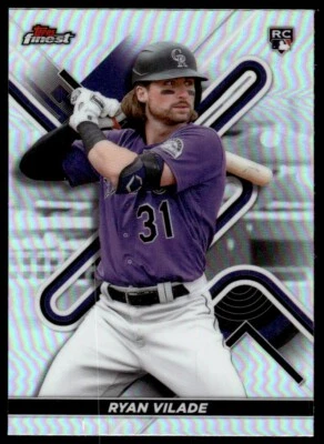 2022 TOPPS FINEST ROOKIE REFRACTOR Ryan Vilade Rookie R73 Colorado Rockies #112 - Image 1 of 2