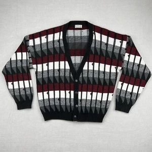 Vintage Area by Tag Cardigan Sweater Mens L Multicolor 80s Geometric Grandpa - Picture 1 of 6