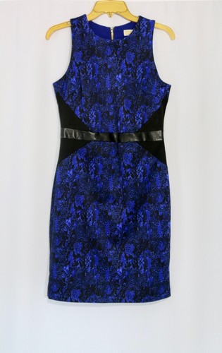 Abito smanicato blu fantasia serpente Michael Kors donna taglia 4