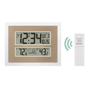 512-14937 La Crosse Technology Atomic Digital Wall Clock with Forecast TX141V3 - Picture 1 of 18