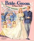 Vintge Uncut 1941 Bride Groom Military Paper Doll 12 Pg~Laser Reproductin Lo Pr~