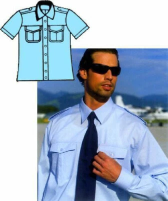  PILOTENHEMD UNIFORMHEMD Condor blau 1/2Arm - Bild 1 von 3