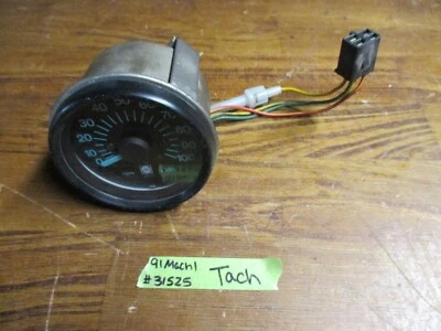 91 Ski Doo Mach 1 617 Snowmobile Tachometer Tach RPM Gauge - Image 1 of 4