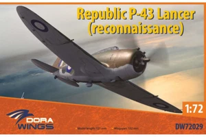 1/72 Dora Wings DW72029 Republic P-43 Lancer (reconnaissance) 1/72 plastic kit - Picture 1 of 2
