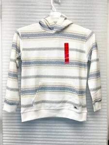 NEW Boy's Quicksilver White Baja Hoodie | Size Medium 10/12 - Picture 1 of 12