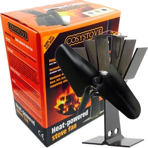 COSYSTOVE Heat Powered Stove Top Fan Wood Log Burner Eco Friendly -Black CSF1 - Picture 1 of 6