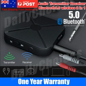 HIFI Bluetooth Wireless 2 in1 Audio Transmitter Receiver 3.5MM RCA Music Adapter - Picture 1 of 12