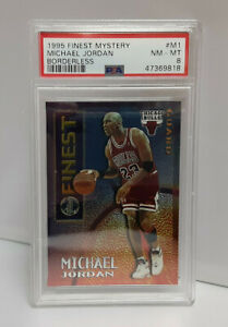 Michael Jordan 1995 Finest Borderless Basketball Card # M1 Graded PSA 8 NM-MT