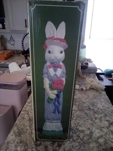 12 In Ceramic Easter Bunny Vintage - Picture 1 of 2