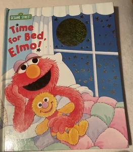 Time for Bed, Elmo Sesame Street Vintage Hardcover (2000) Italy Sara Albee - Foto 1 di 2