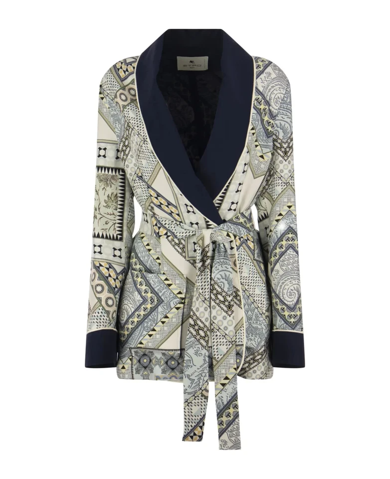 NUEVO ETRO Seda Vestido Chaqueta Talla 46 #DC211 Foto 1 de 4