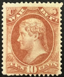 U.S. 10c Official, Dept. of War, Scott #O88, Thin Hared Paper, MH, F-VF - Picture 1 of 2