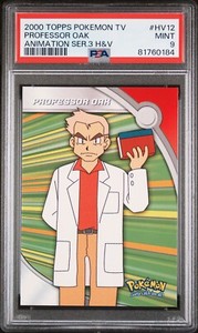 2000 Topps Pokemon TV Series 3 H & V Professor Oak Non Holo #HV12 – PSA 9 (MINT)