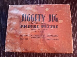 Vintage 1930's Jiggity Jig Puzzle "Mountain Lake" Complete-No Missing Pieces