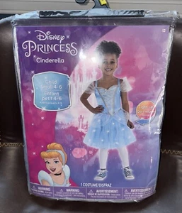 New Disney Licensed Cinderella Dress Costume Hallloween Girl Small (4-6) Lightup - Picture 1 of 2