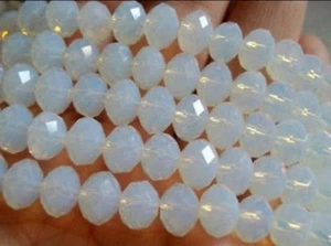 White Moonstone 5x8mm Faceted Sri Lanka Rondelle Abacus Loose Beads 15'' Strand - Picture 1 of 2