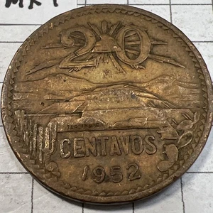 Moneda de 20 centavos de México 1952 - Km#439 - Envío combinado - Imagen 1 de 6