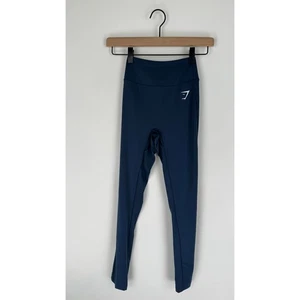GymShark Power Regular Leggings Womens XS Navy Blue New Athletic B4A6Q - Picture 1 of 8