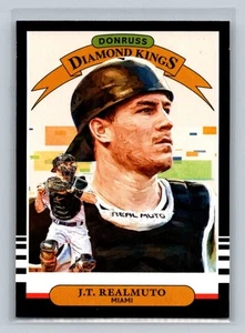 2019 Donruss Diamond Kings #20 J.T. Realmuto Miami Marlins Baseball Card - Picture 1 of 2