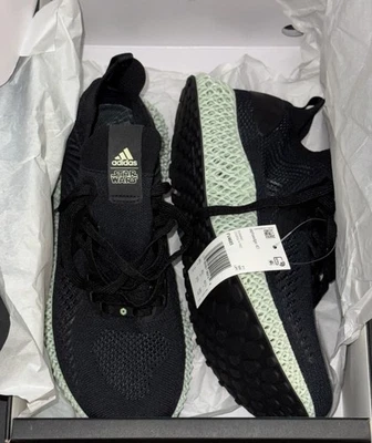 Черные мужские туфли adidas AlphaEdge 4D Star Wars Death Star размер 9 новые в коробке с биркой - Изображение 1 из 4