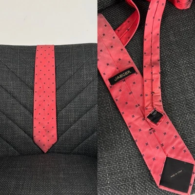 Corbatas de seda rojas Jaeger hechas en Italia Foto 1 de 4