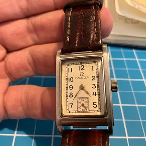 DE COLECCIÓN OMEGA MARINE ESTÁNDAR DE LUJO ART DECO 1932 IMPERMEABLE #6120 - Imagen 1 de 14