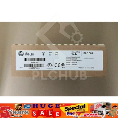 AB 1747-L511 SLC 500 CPU Processor Unit Module 1747L511 New  Sealed US Free Tax - Image 1 of 3