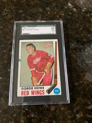 1969 年 Topps #61 Gordie Howe 名人堂红翼 SGC 1.5 F — 第 1/2 张图片