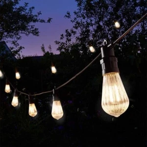 14FT Girlande Lichterkette Außen Netzstrom LED warmweiß Gartenbeleuchtung - Bild 1 von 26