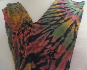 TENZIN L A YOGA LEGGINGS PANTS Tye Die XL NWT BOHO - Picture 1 of 5