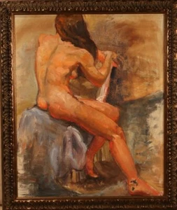 Eleanore De Haas oil painting of a female nude - Picture 1 of 1