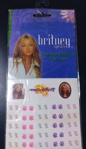 Vintage Britney Spears Temporary Tattoo Variety Fun Set 2000s Collectable Music - Picture 1 of 4