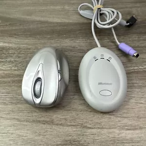 Microsoft Wireless Laser Mouse 6000 Silver Model 1052 w/ Receiver Tested Works - Picture 1 of 10
