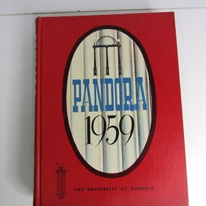 University Of Georgia Pandora 1959 Yearbook Fran Tarkenton Pat Dye SEC Champs - Imagen 1 de 12
