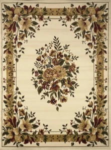 2x7 Home Dynamix Ivory Floral Bordered Runner 11017-100 - Aprx 1' 9" x 7' 2" - Picture 1 of 4