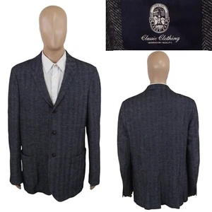 Lands End Classic Clothing Traditional Unstructured Blue Tweed Sport Coat 44L - Picture 1 of 12