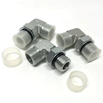 Lot of 3 FS-6801-12-12 Hydraulic Fitting 90° Male Elbow 3/4" Face Seal to ORB - Image 1 of 3
